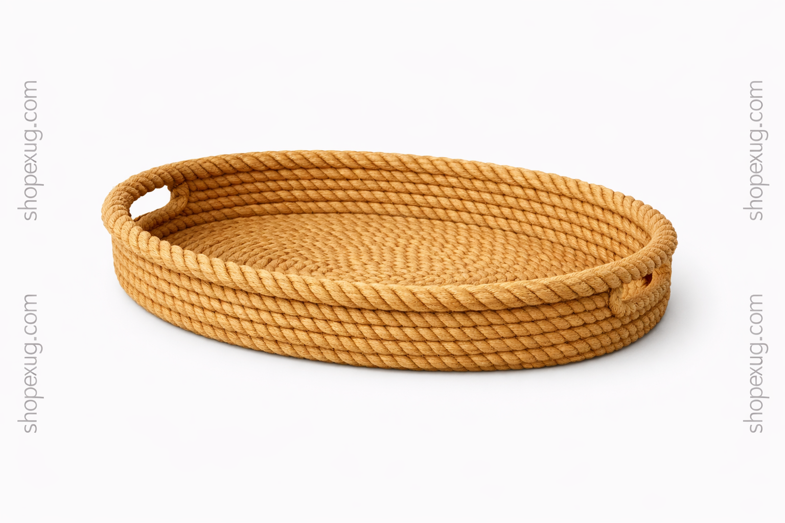 Oval shaped sisal tray