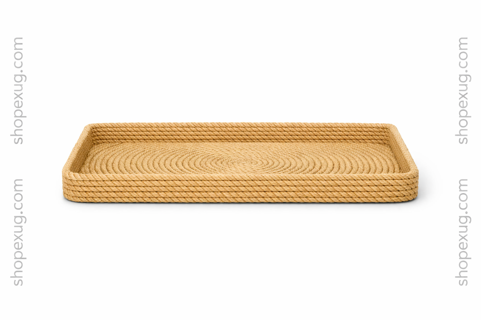 Rectangular sisal tray