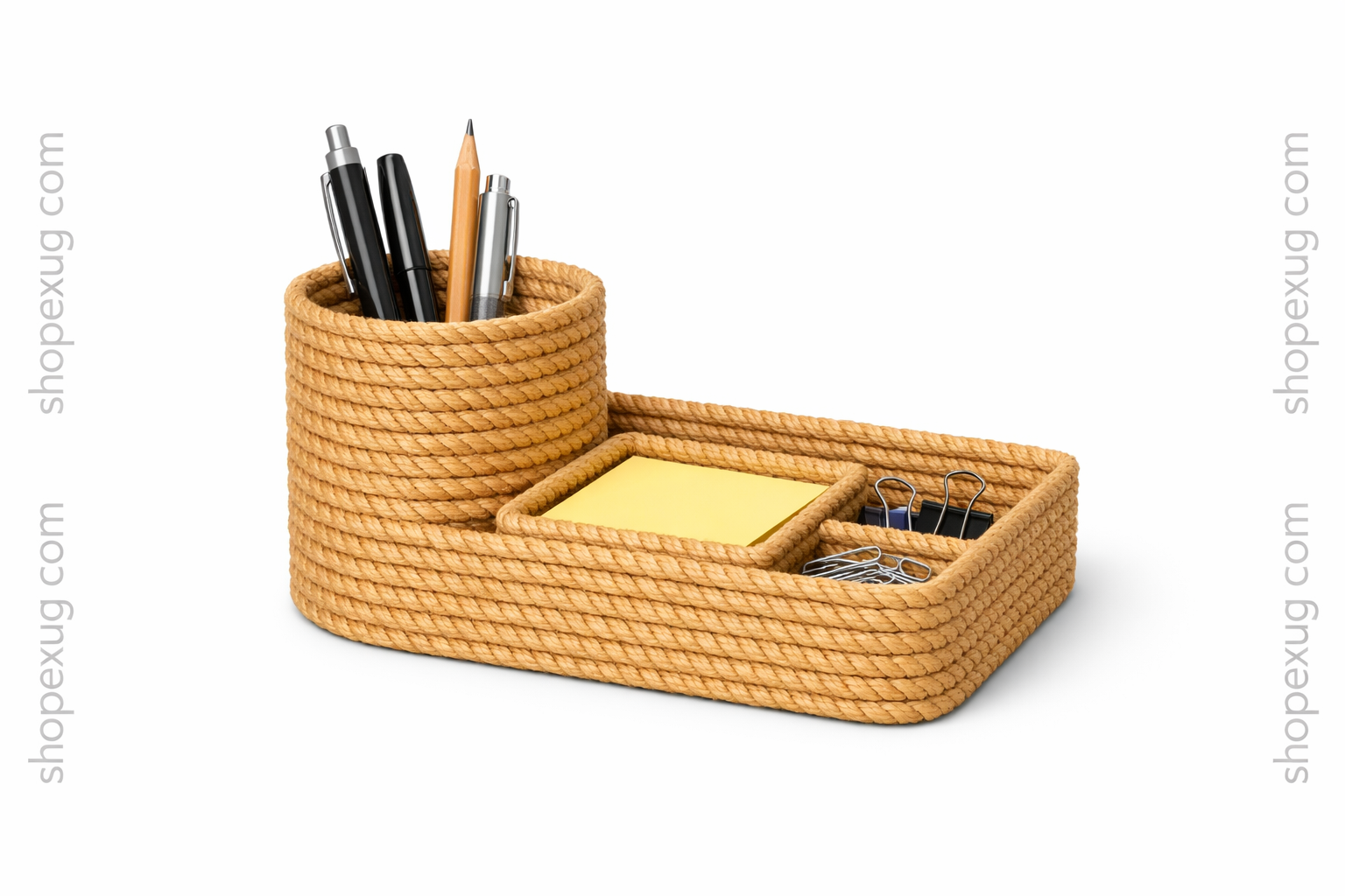 Sisal desk organizer