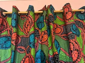2 pcs african print curtains