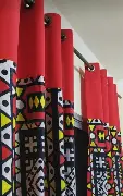 ethnic africa style 2 pcs curtains