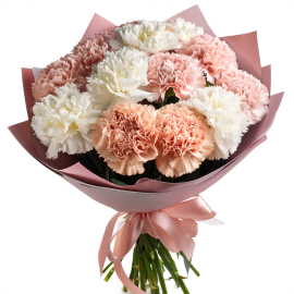Natural peach cloud flower bouquet
