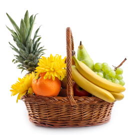 fruit and flower basket