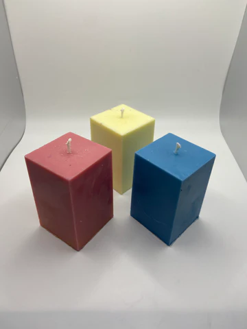 colored square candles